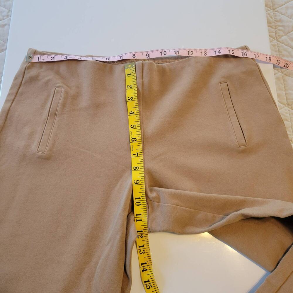 Chico's Ankle Pants Women's 2/L Camel Ponte Pull On Classic Old Money Heritage - Picture 8 of 9